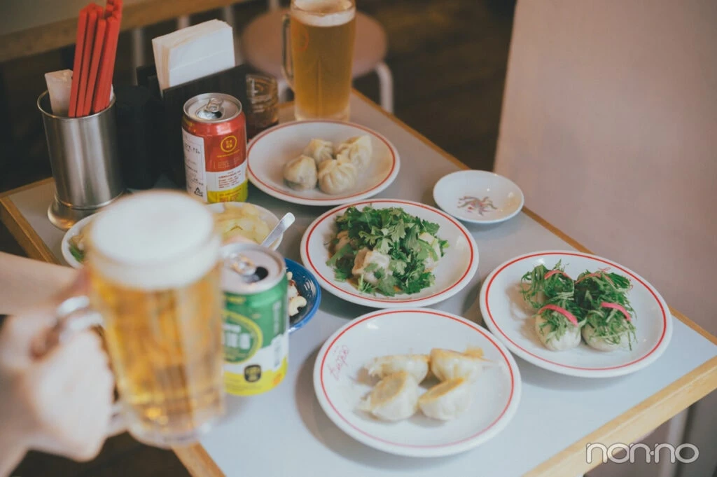 餃子やビール