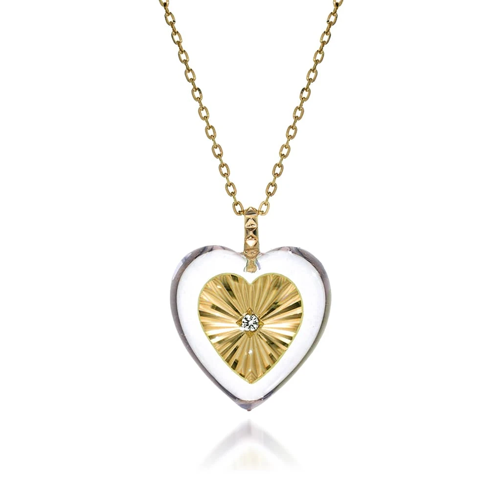 スタージュエリーのCLEAR ETCHED HEART
K10YG ネックレス¥77000