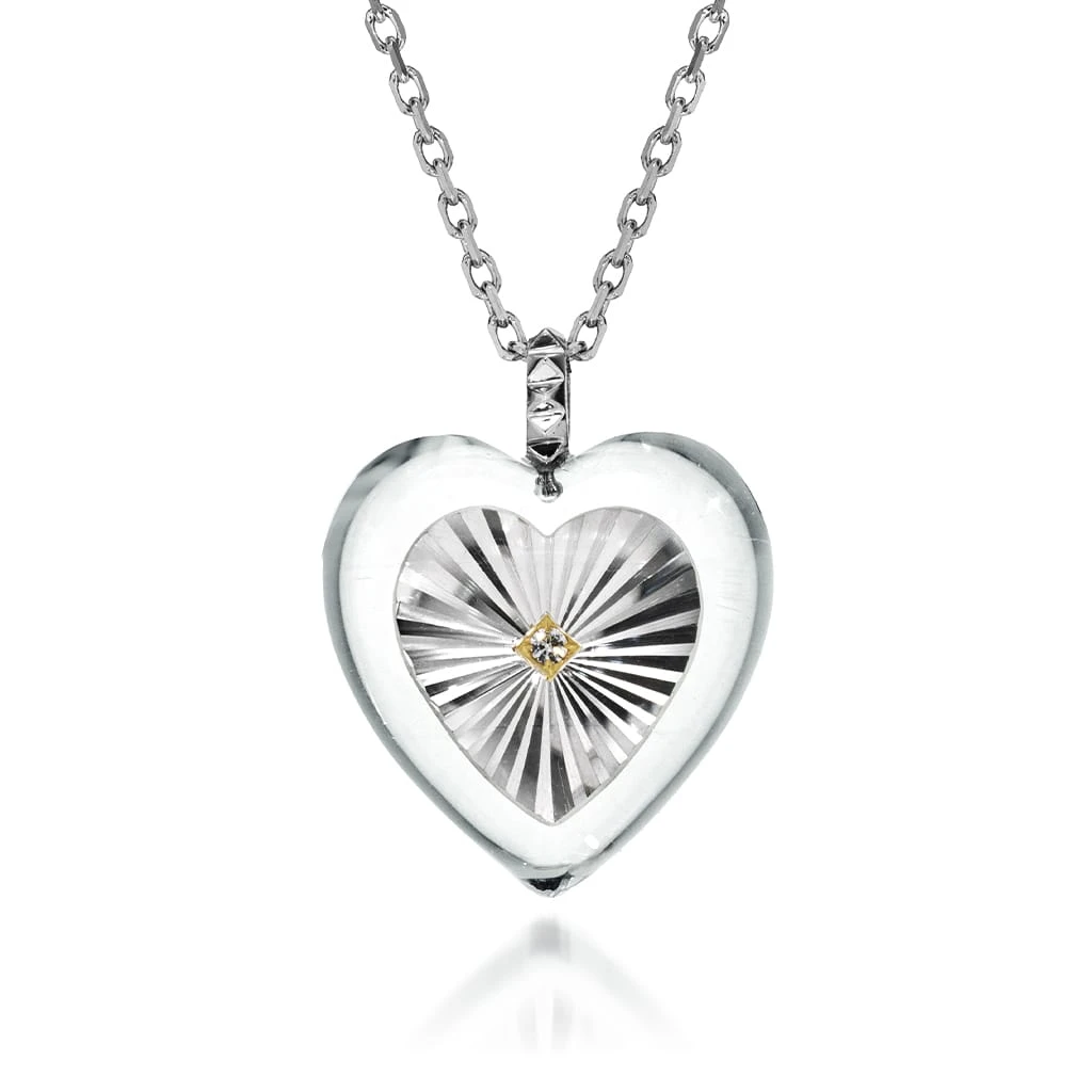スタージュエリーのCLEAR ETCHED HEART
SV925/K10YG ネックレス¥44000