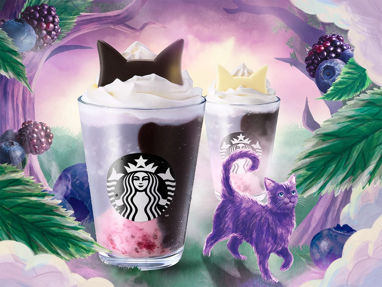 【スタバ・ハロウィン新作】 猫耳フラペチーノ®イメージカット