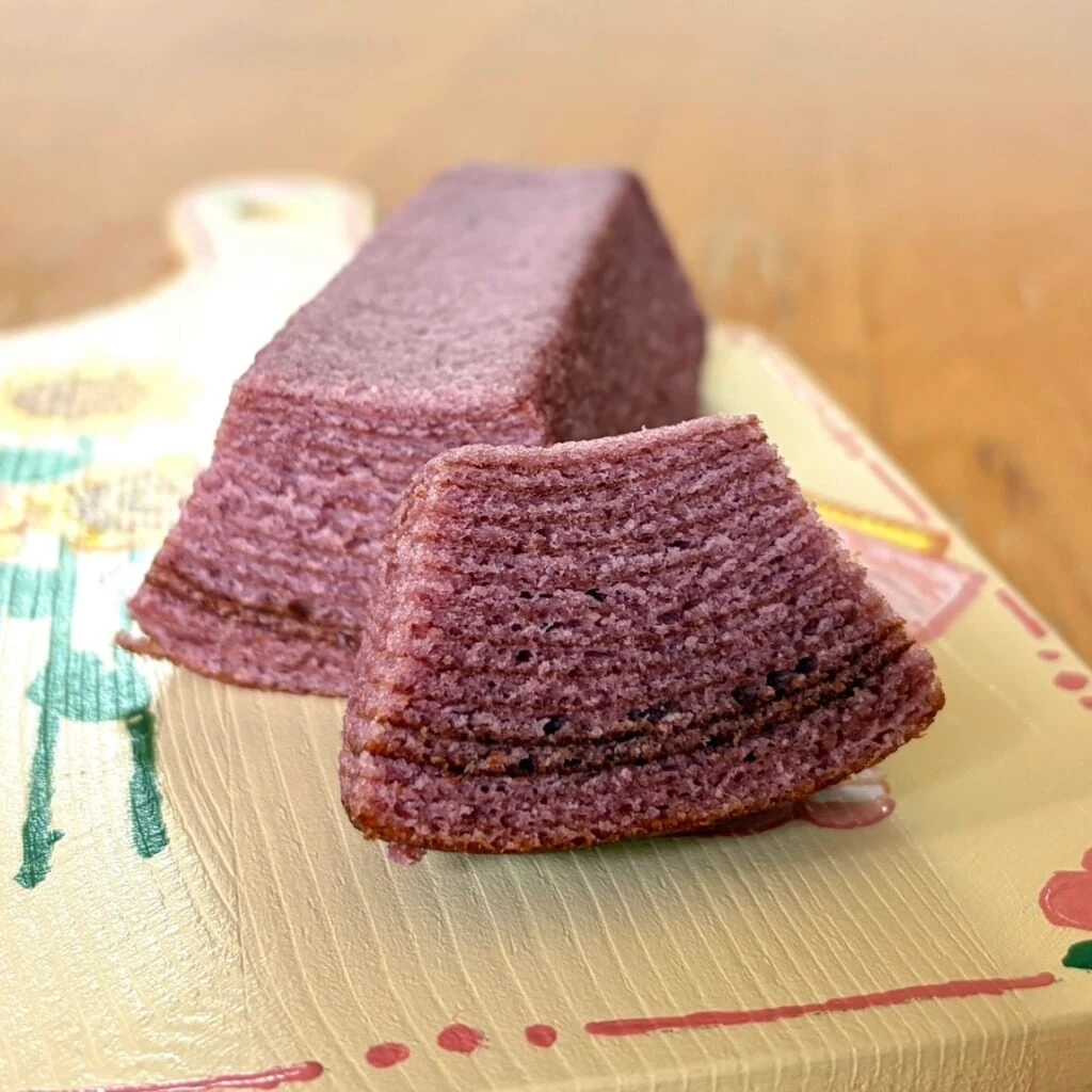 不揃い 紫さつまいもバウム 断面
