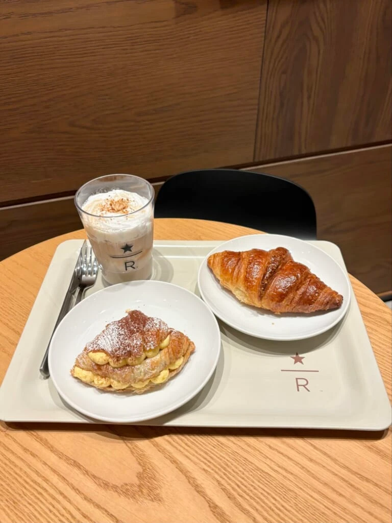 クロワッサン、ティラミスクロワッサン、バニラマキアート