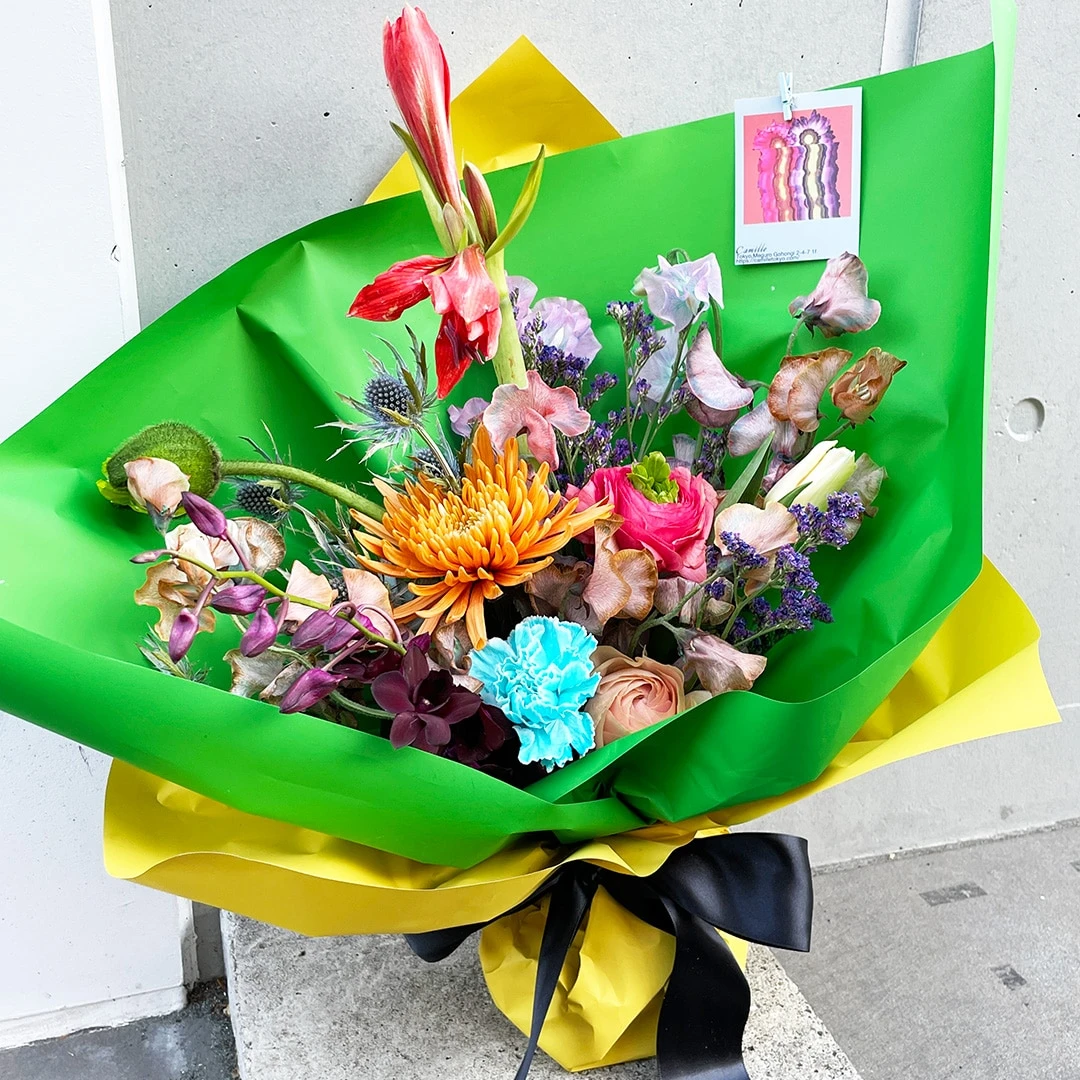 東京・祐天寺の花屋「Camille」の花束