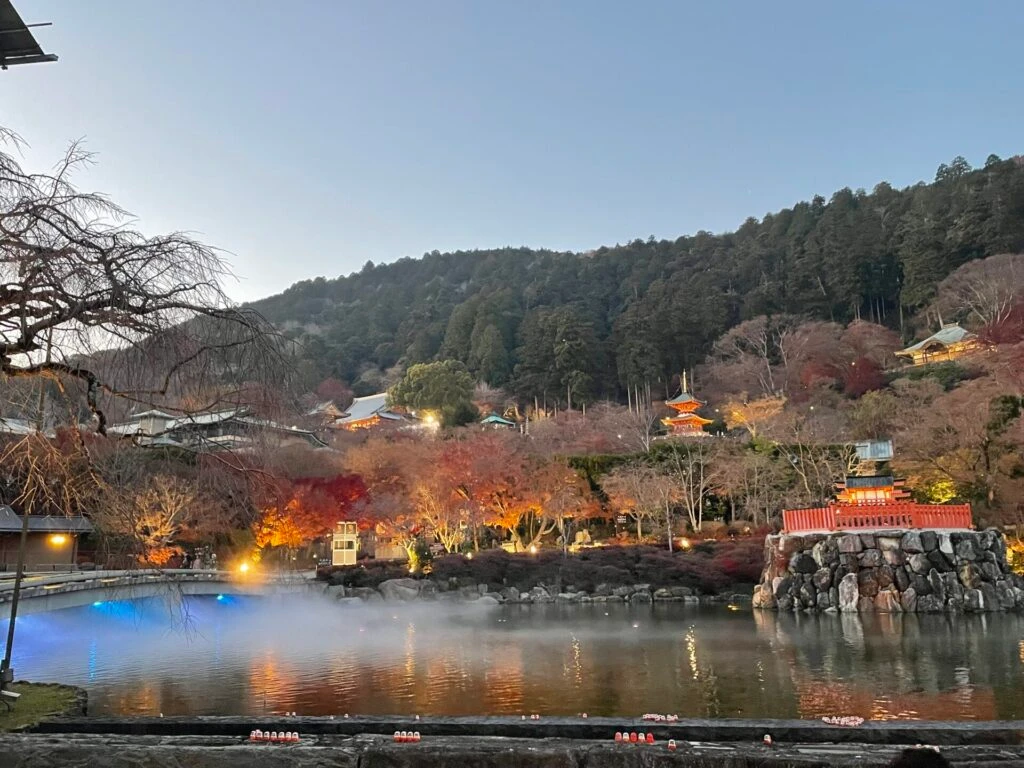 勝尾寺　夕方　紅葉
