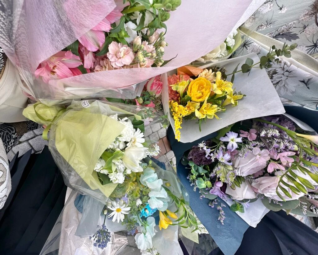 卒業式で貰ったお花