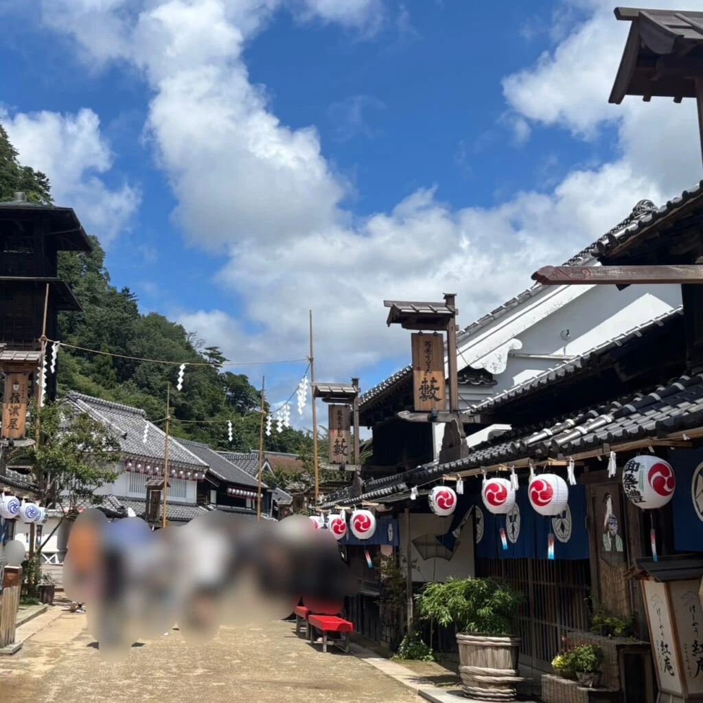 江戸村の町並み