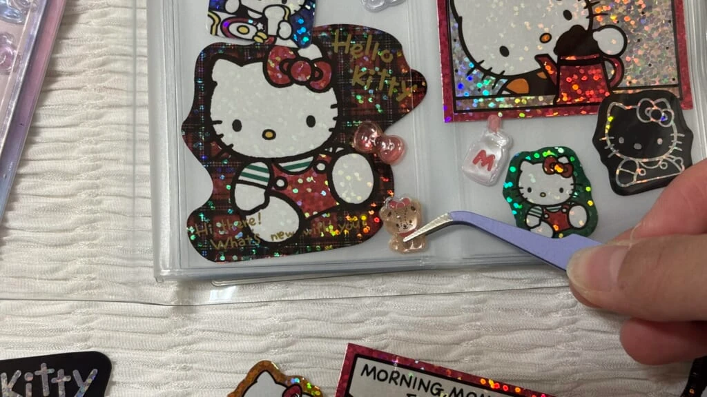 シール貼る