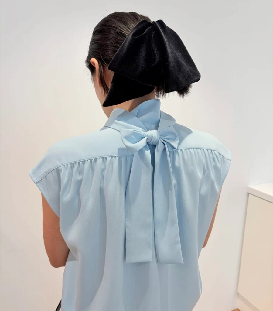 UNIQLOF.RISSO ボウタイブラウスノースリーブ アレンジ