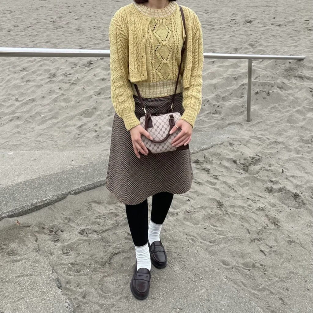 GRL ショルダーバッグ カラーコーデ イエロー