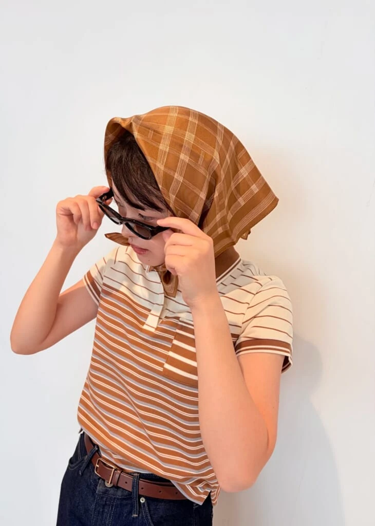 UNIQLOF.RISSO シルクプリントスカーフ マチコ巻き