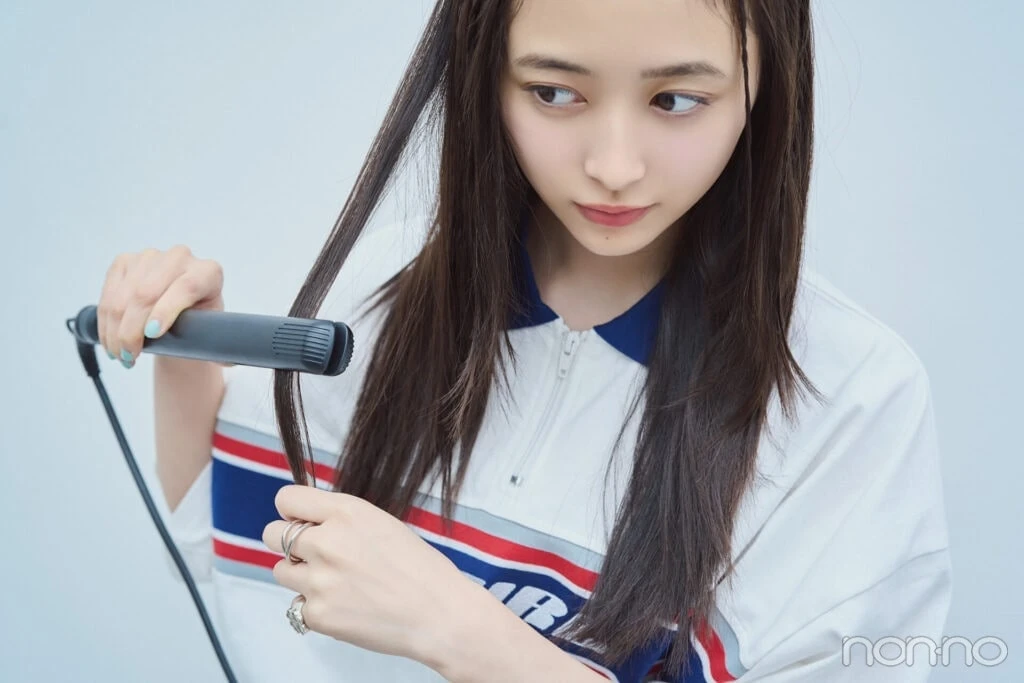 井上和のメンズみキャップ×細三つ編みのダウンスタイルプロセス３