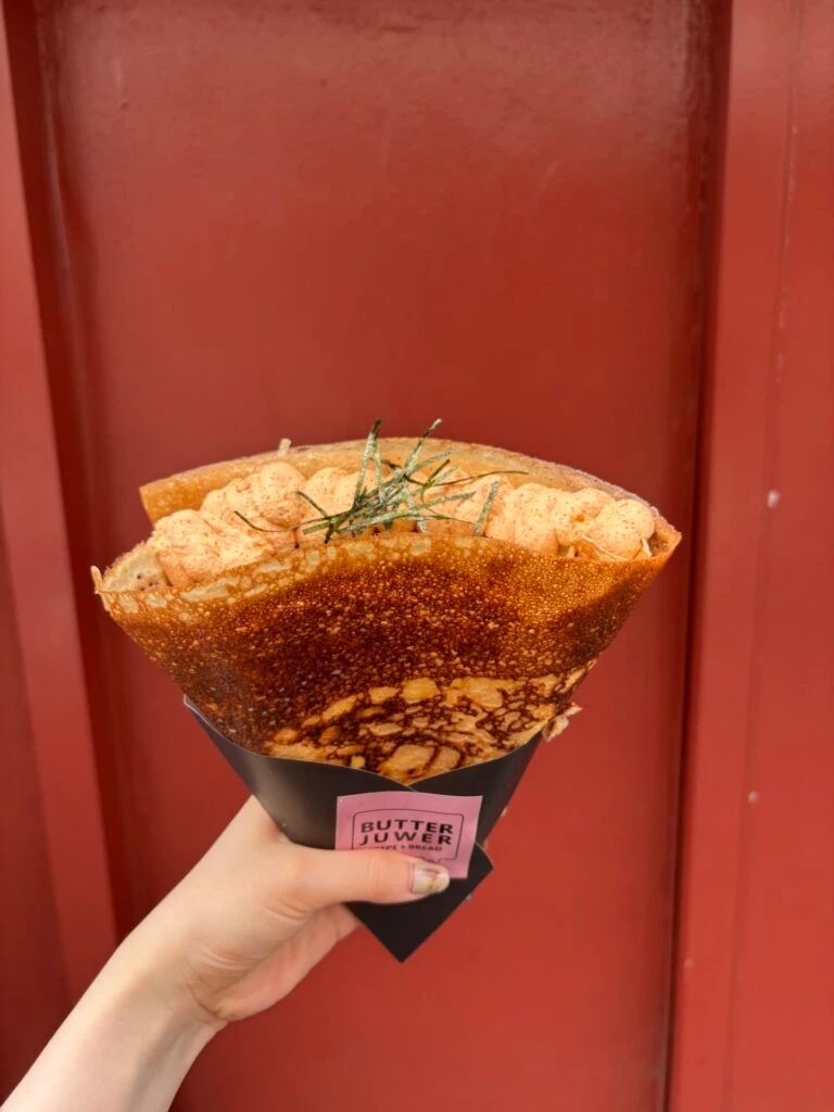 浅草もんじゃバタークレープ‐明太もちチーズ味‐