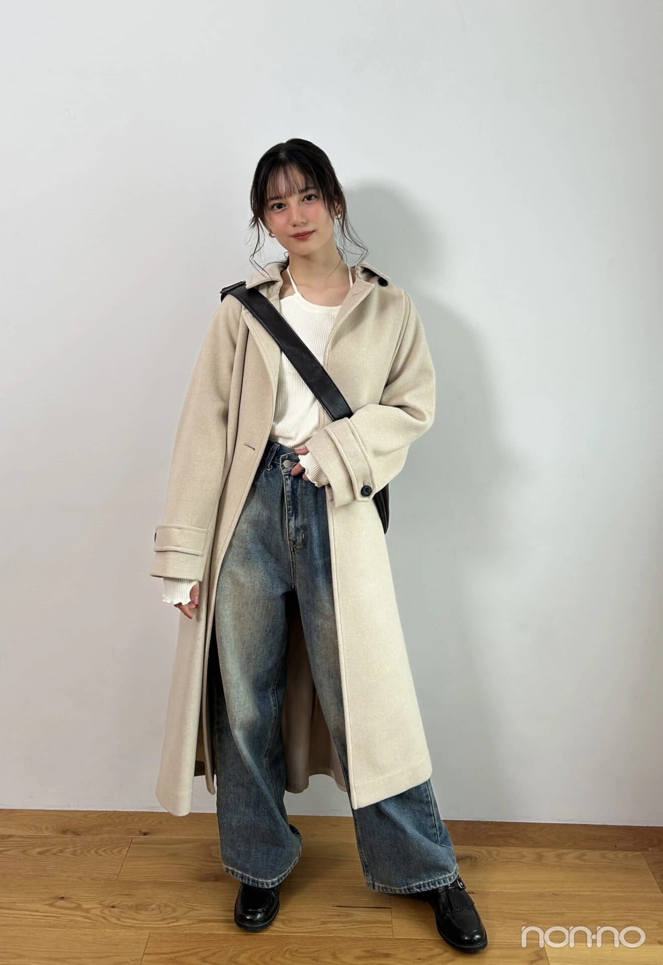 ノンノモデルの冬私服2026小坂菜緒の全身