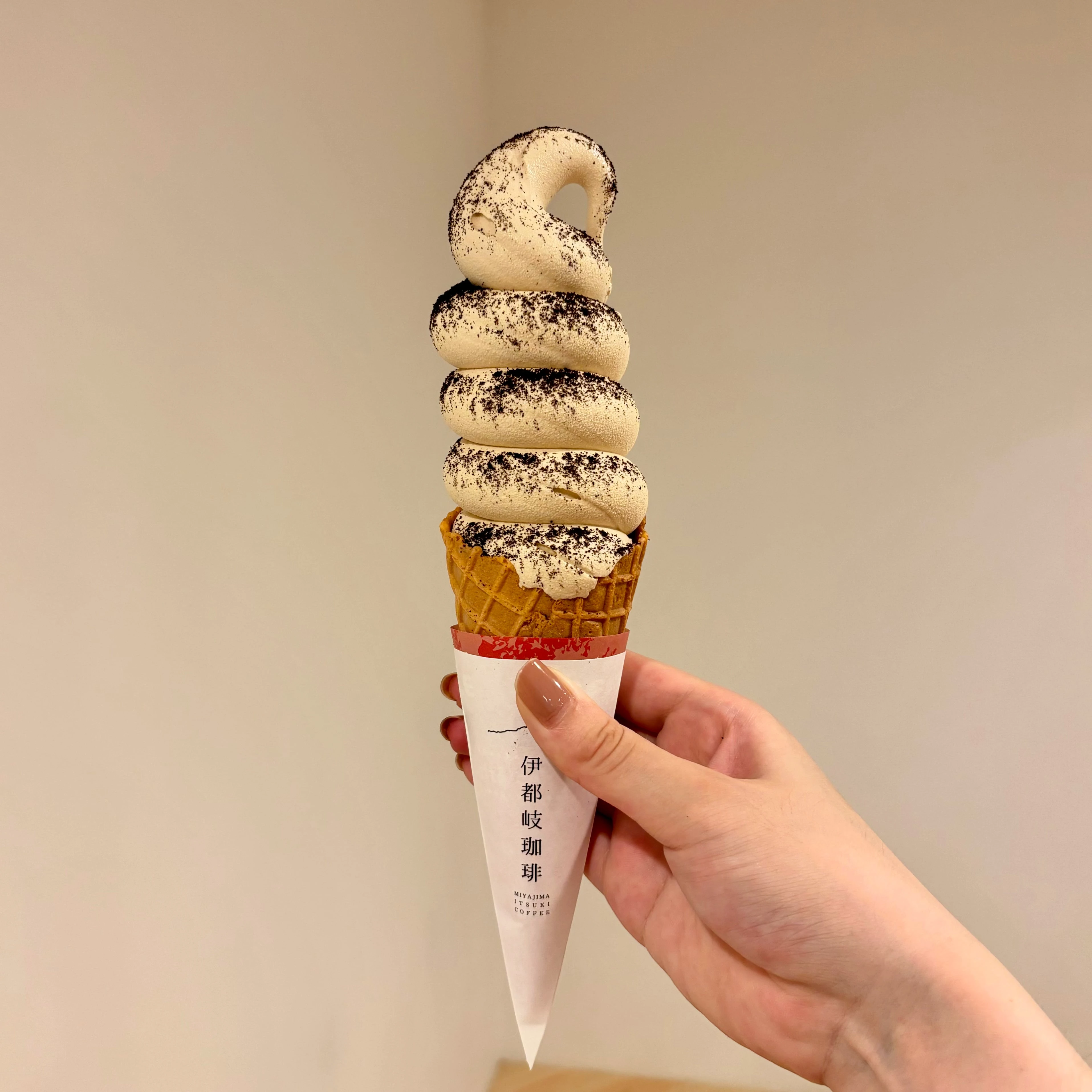 スペシャルティコーヒーソフトクリーム 宮島 食べ歩き