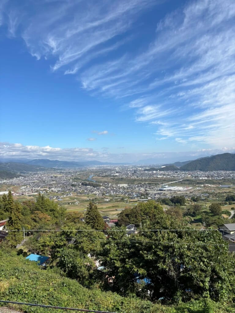 姨捨駅から見える景色