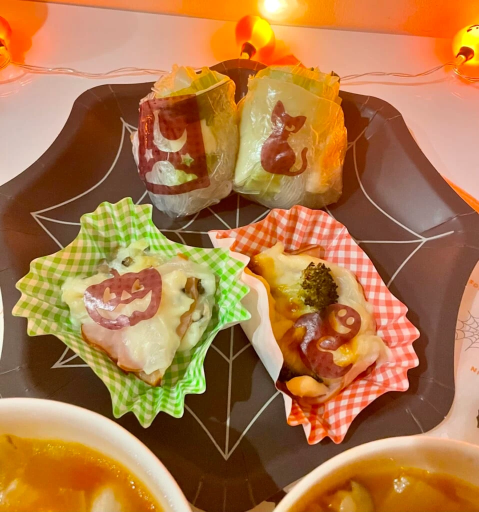 お野菜シートを使ったグラタンと生春巻き