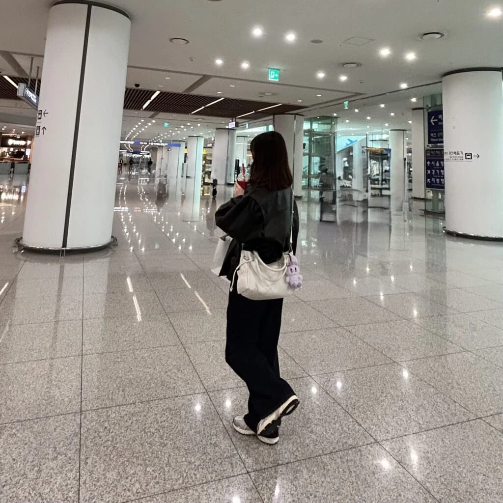 空港で