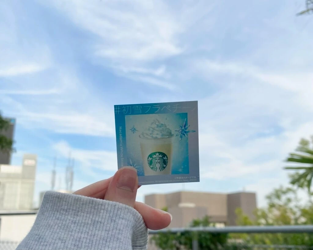 スターバックス初雪店のイベントオリジナルステッカー