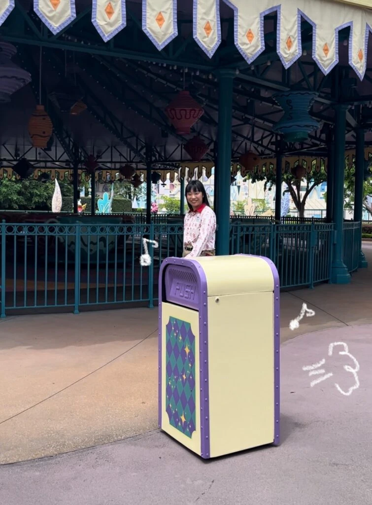 香港ディズニー 動くしゃべるゴミ箱