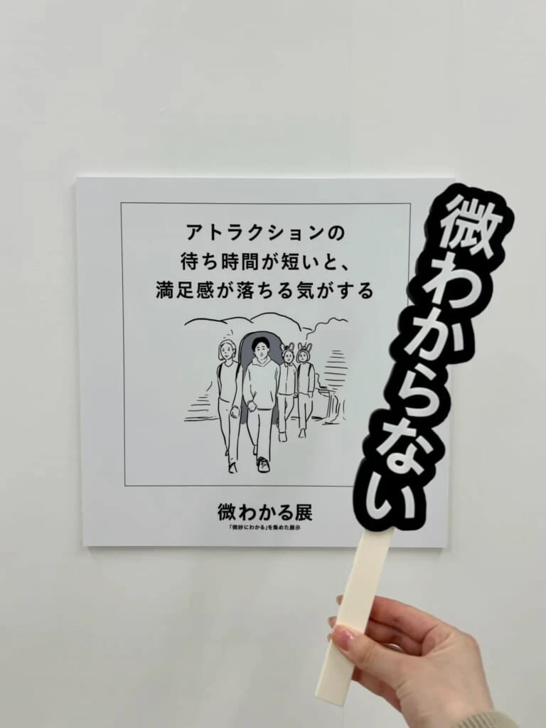 「微わからない」の札とパネル