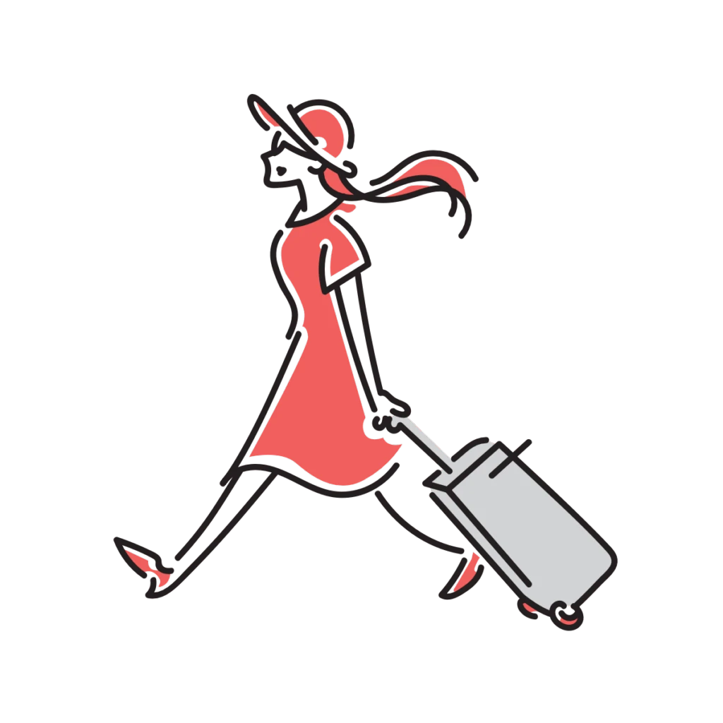 旅行 女性 イラスト