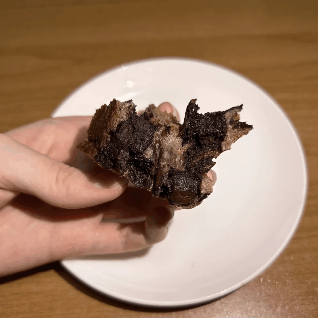 チョコまみれの断面