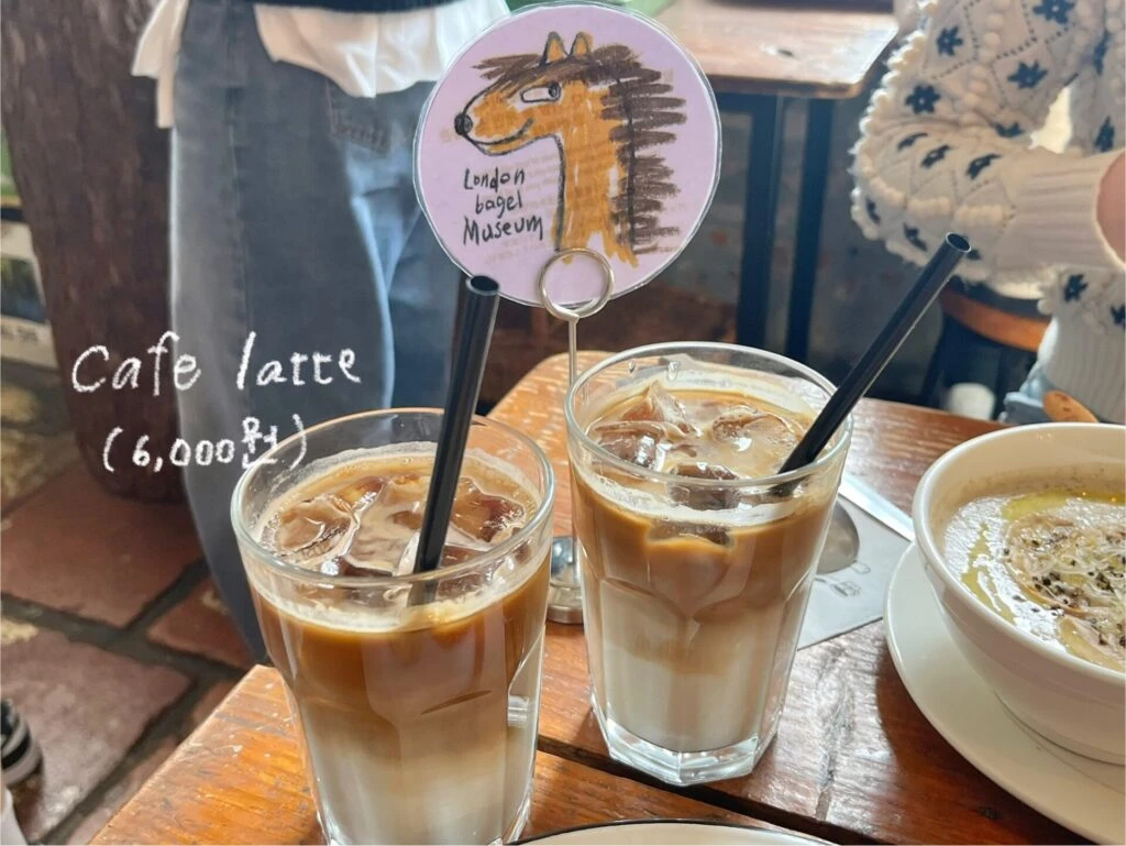 韓国ロンドンベーグルミュージアムのドリンク
