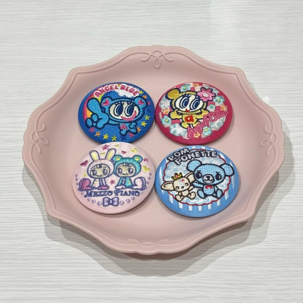なかよし学園ファッション部 缶バッジ 6種セット ナルミヤ 平成女児×食玩】ナルミヤ刺繍缶バッジビスケットがかわいすぎっ