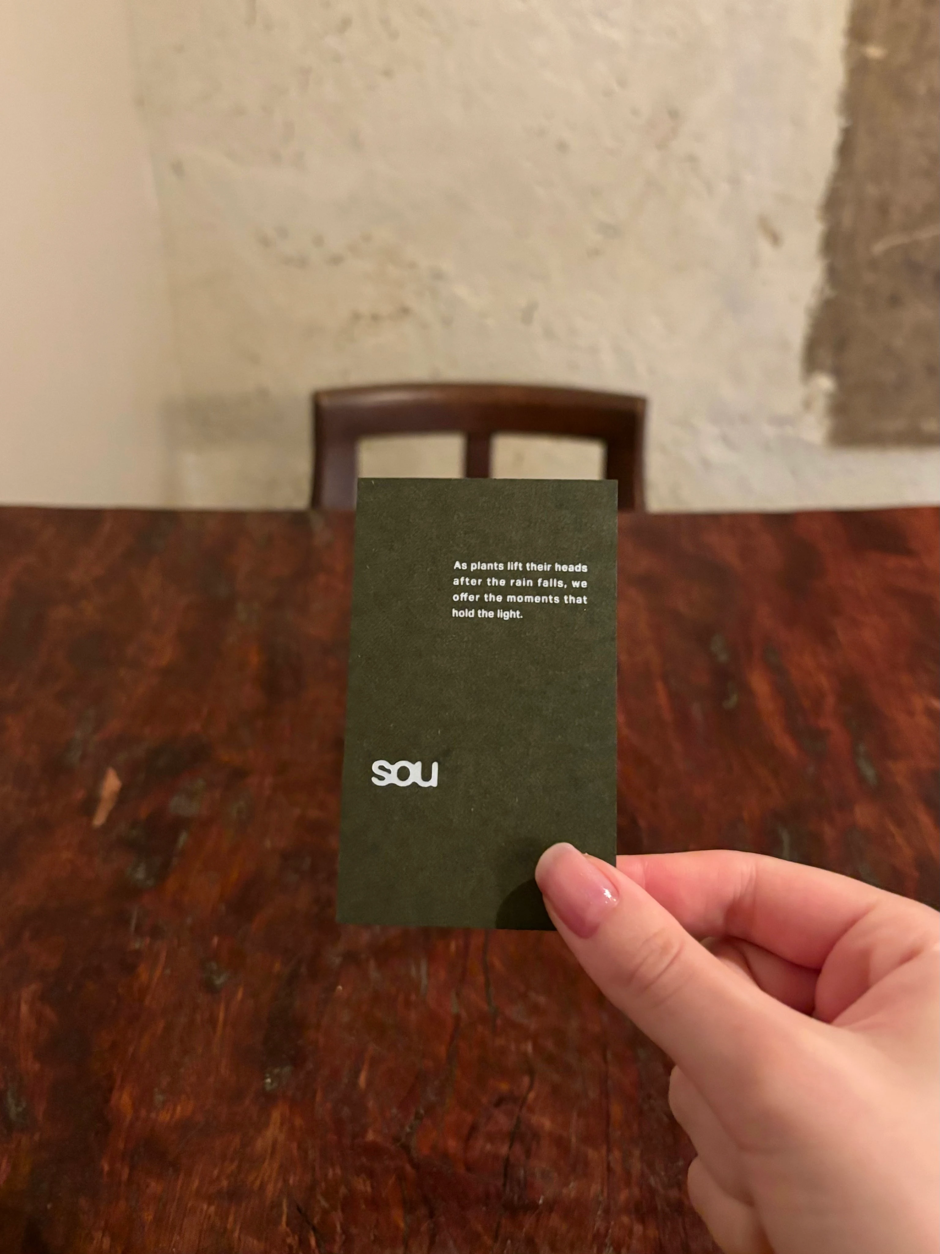 大阪カフェ「sou」のショップカード