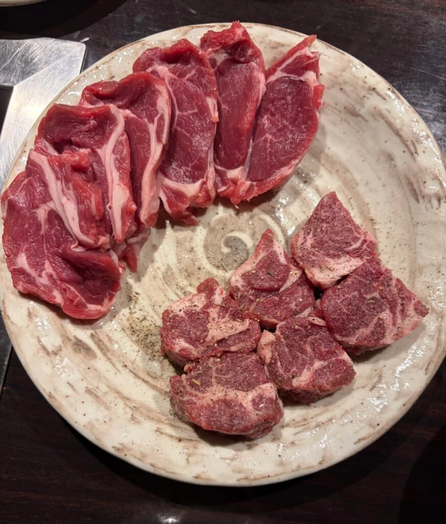 生ラム肉の盛り合わせ
