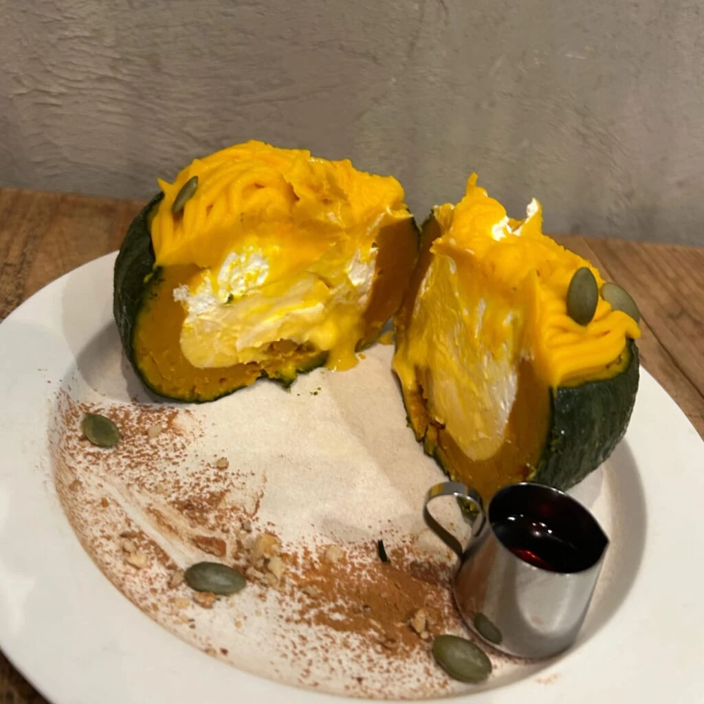 まるごとかぼちゃプリン　断面