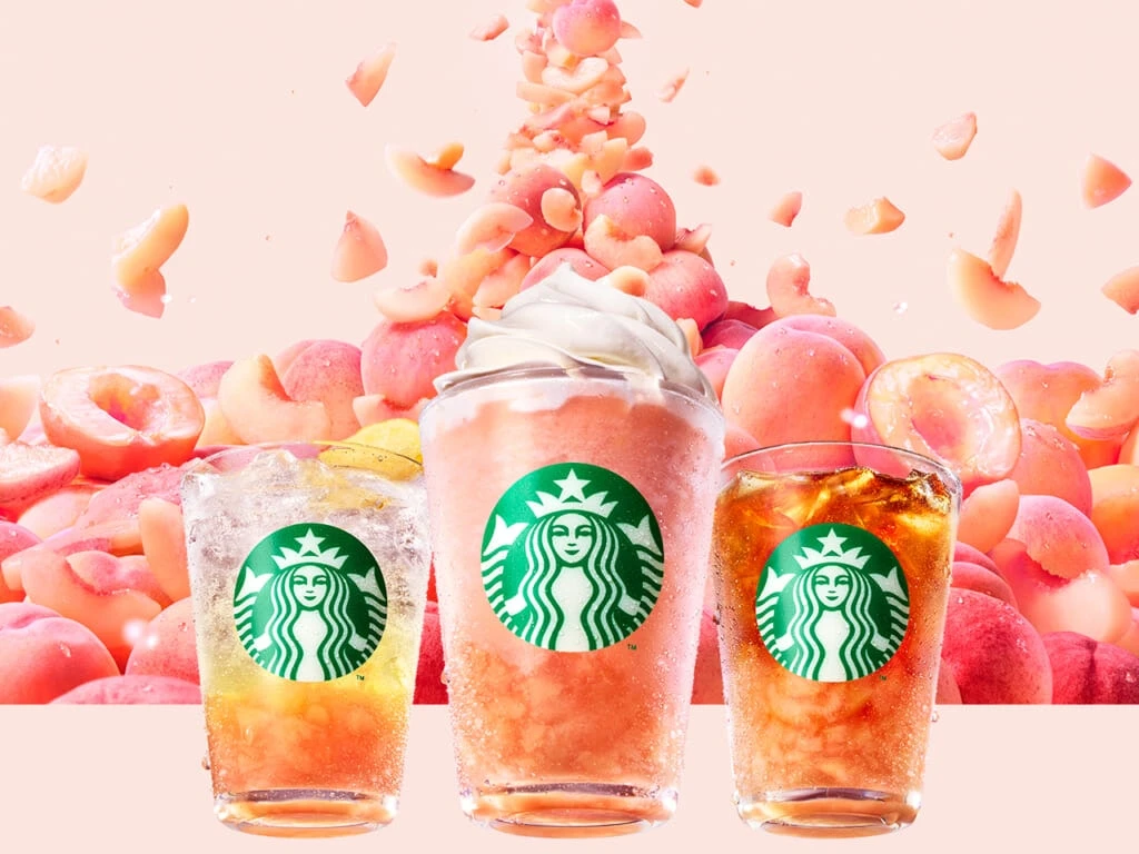 スターバックスから、桃が主役の3種のビバレッジが登場！【6月24日（水）発売】