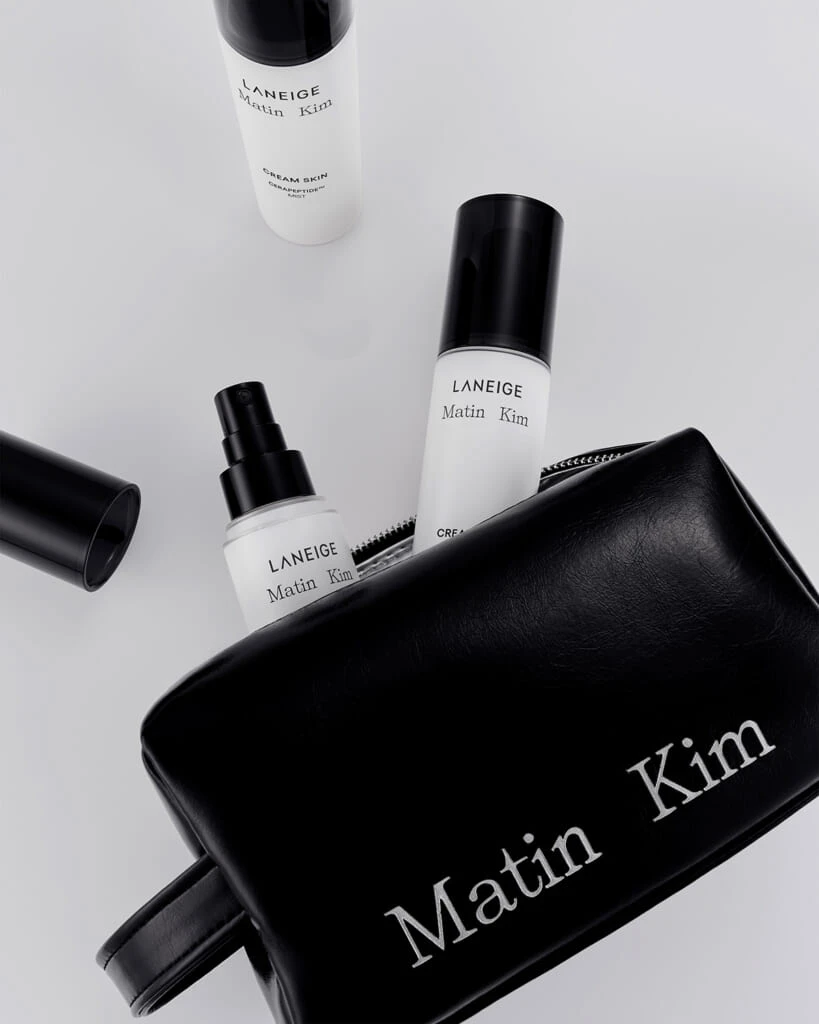 クリームスキン ローション ミストタイプ Matin Kim　ミスト化粧水とマーティンキムのポーチ