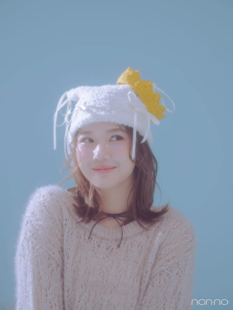 ニットの王冠をかぶったモーニング娘。’25横山玲奈さんのアップカット