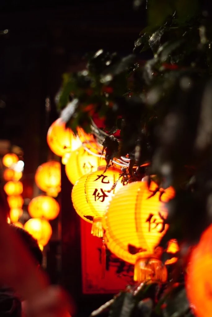 九份　提灯　夜　夜景　街並み