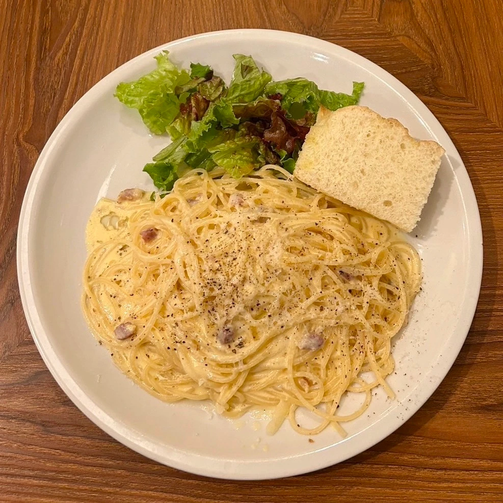 goo ITALIANO 渋谷本店 スパゲッティ パンチェッタとペコリーノチーズのカルボナーラ ¥1,500