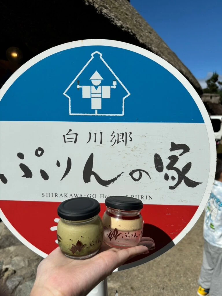 白川郷　ぷりんの家　抹茶ぷりん　水ぷりん