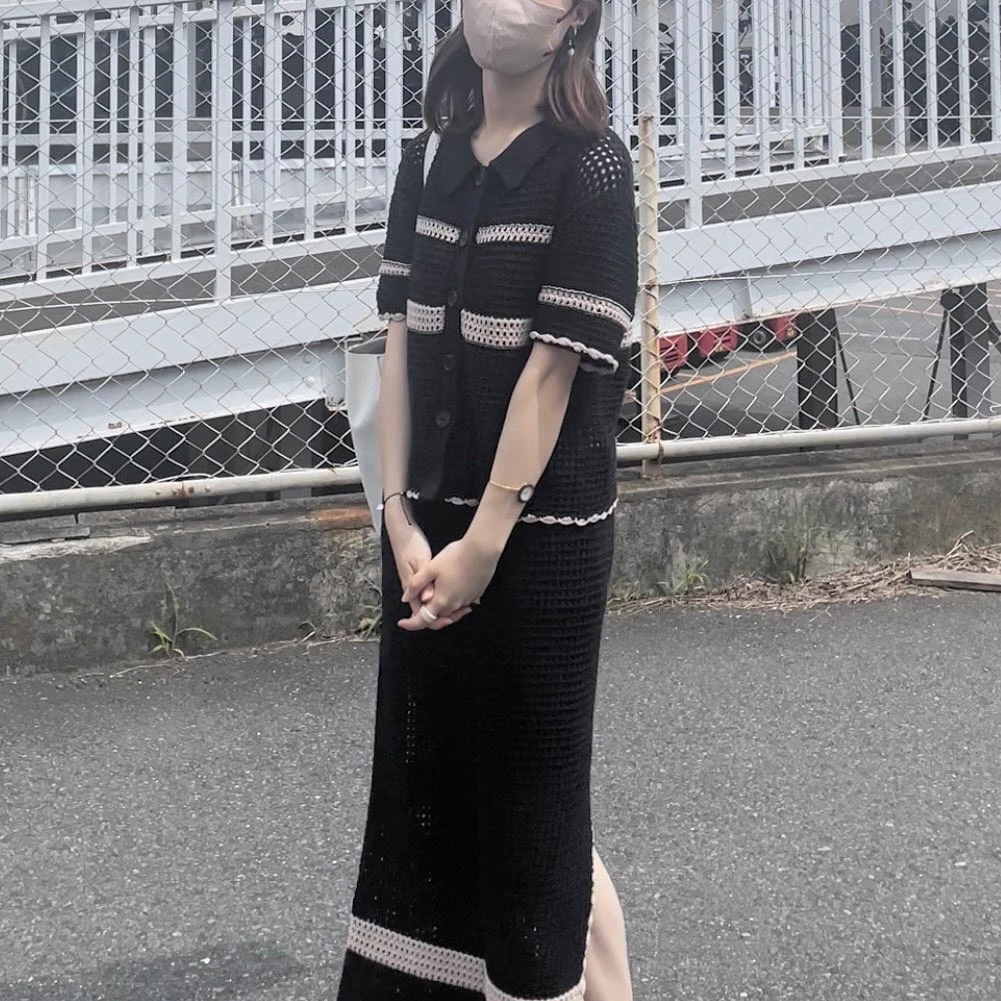 雨の日の通学コーデ　メッシュコーデ