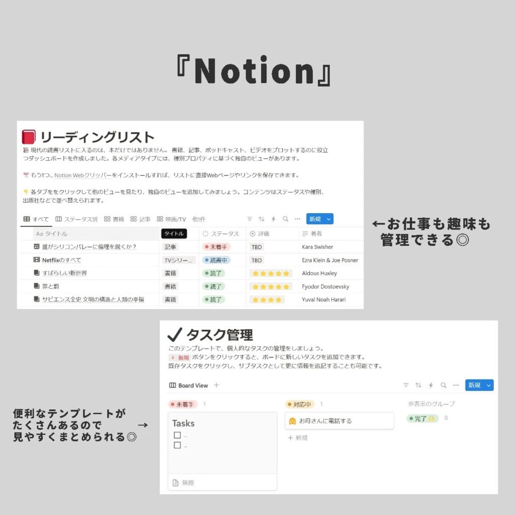 大学生のタスク管理アプリ Notion