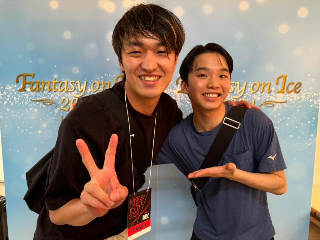 友野一希さんの「他人の関係」の振付をした笹原景一朗さんとのツーショット