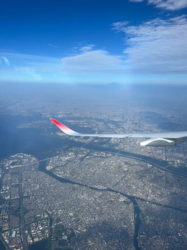 飛行機から見える町