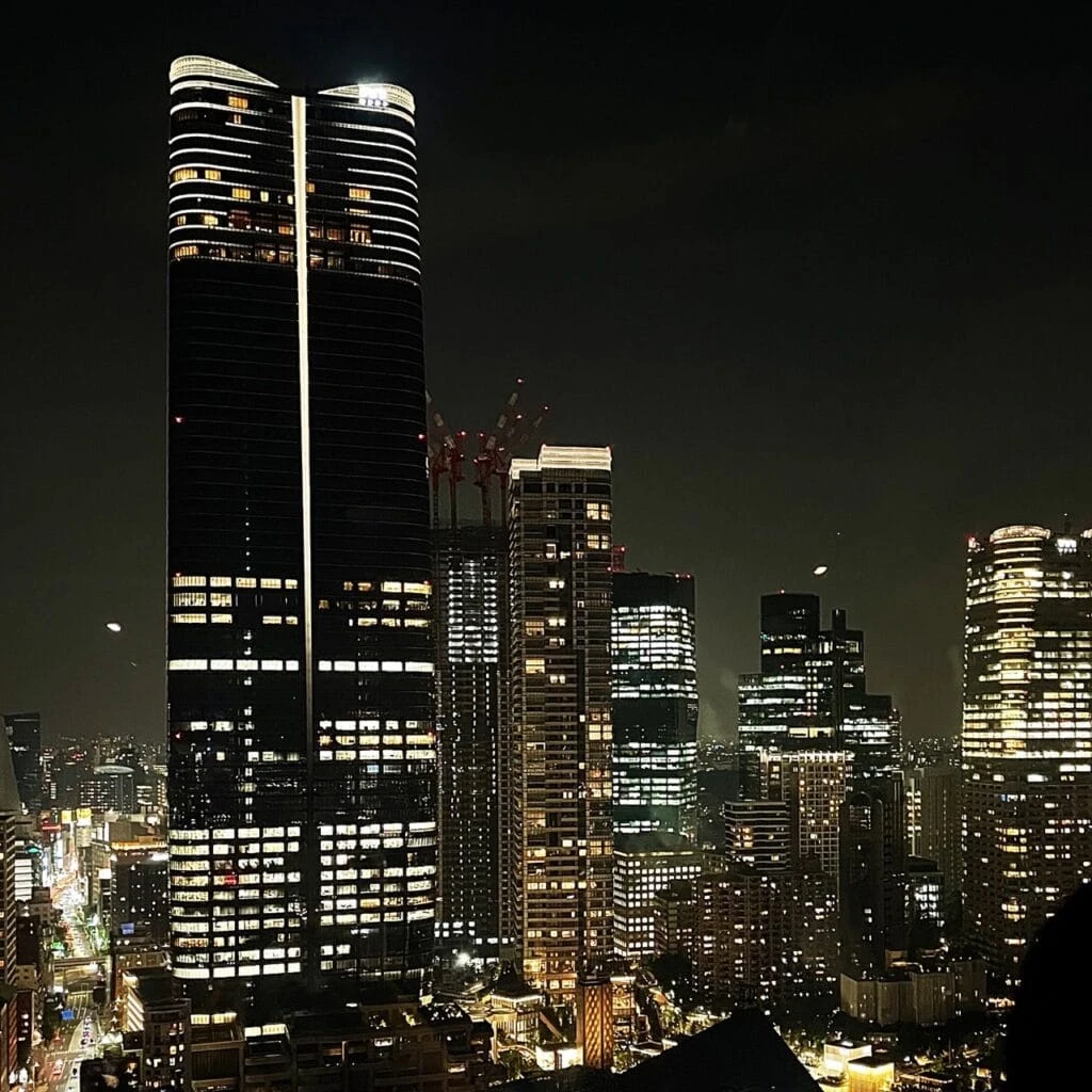 東京タワー　夜景　麻布台ヒルズ