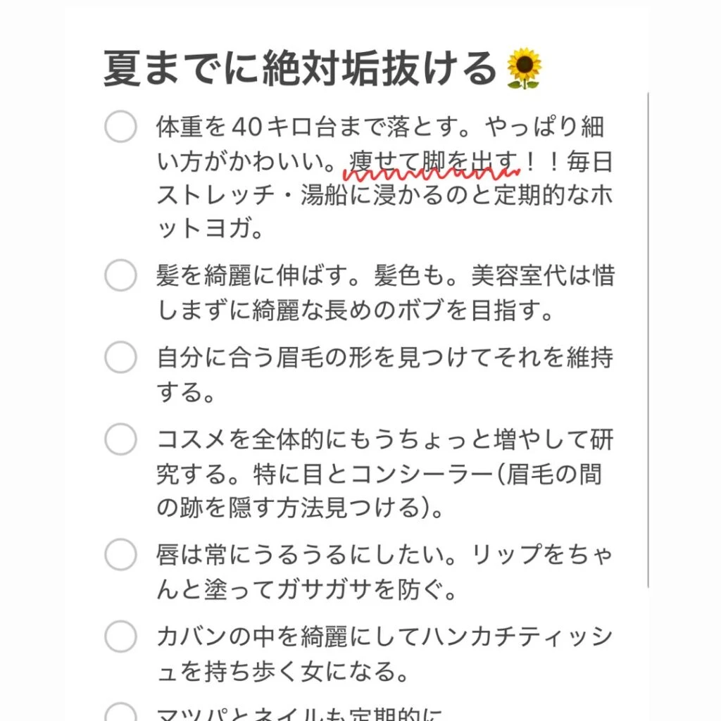 垢抜け大作戦メモ