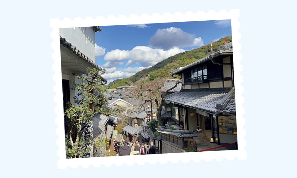 練習生時代、父と京都を旅行した時に撮った一枚。