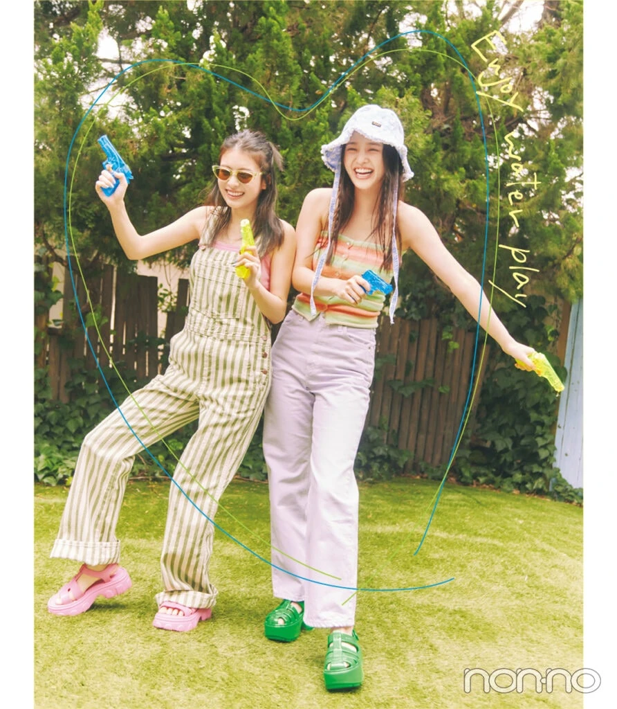 横田真悠と出口夏希のCheerful Summerモデルカット1-3