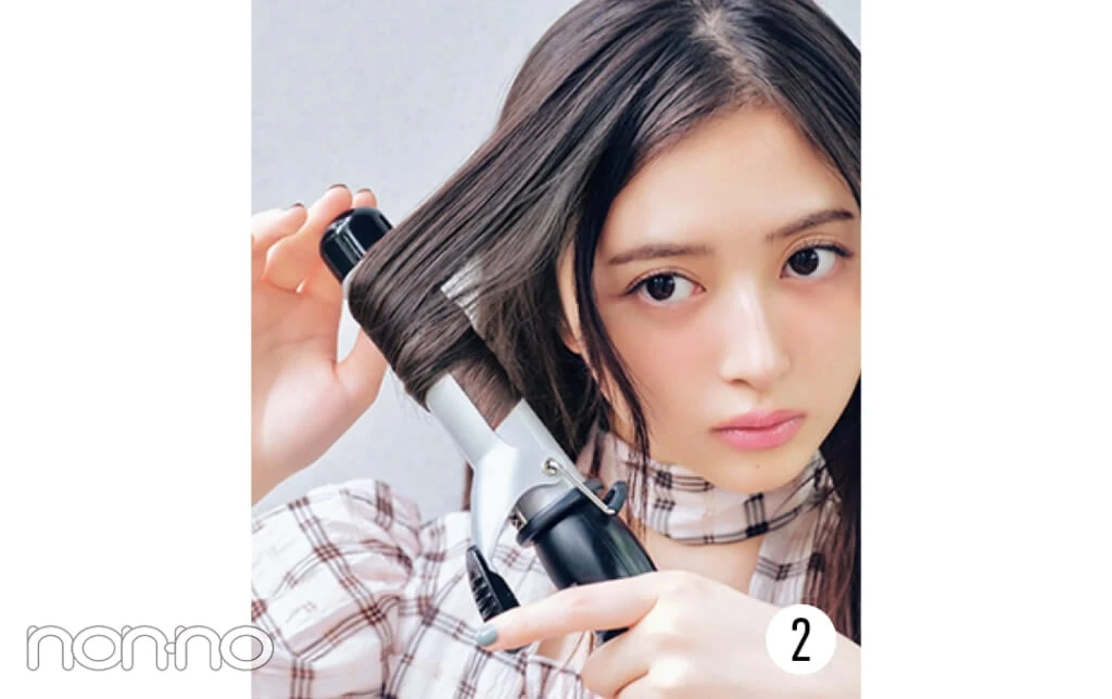 井上和とキャップとヘアアレンジプロセスカット4−7
