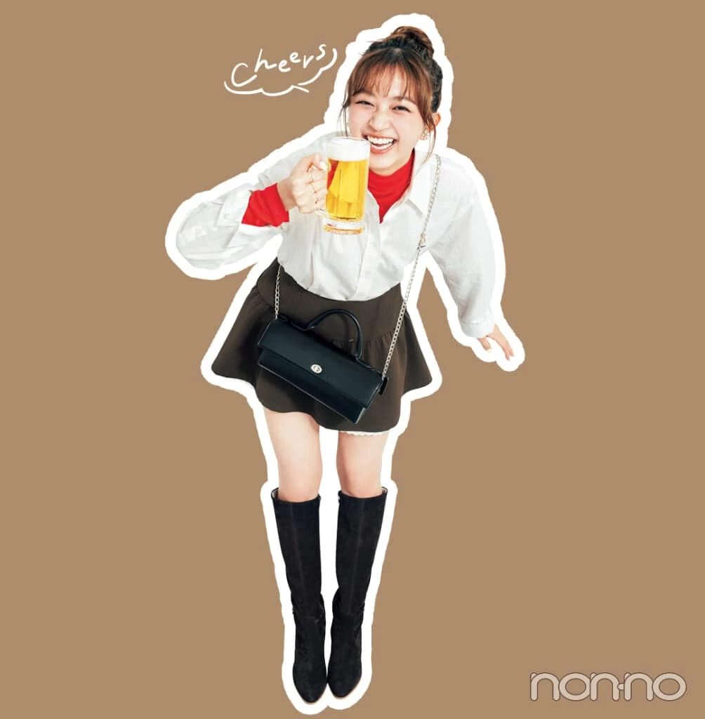 佐藤和奏とラランド・ニシダさんのブラウンコーデ着回し9