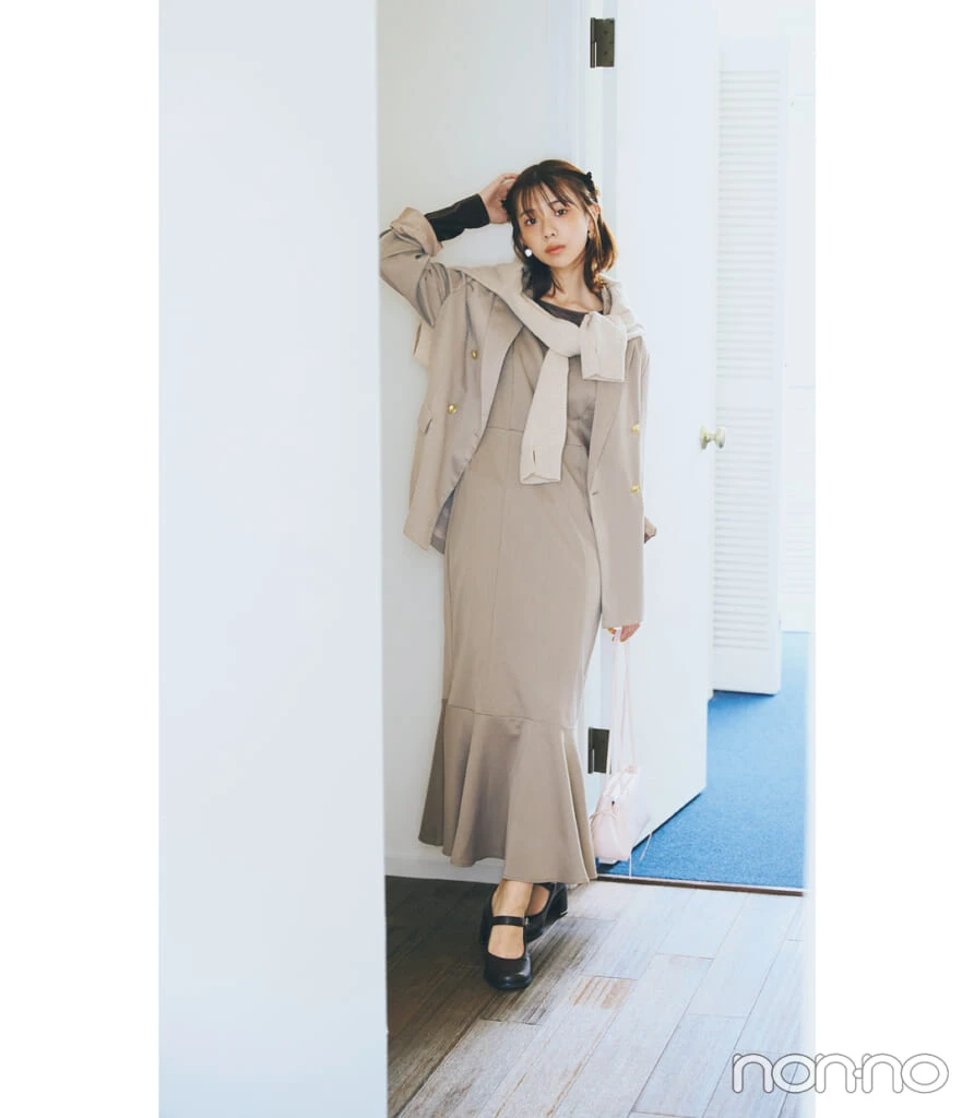 菊地姫奈のGCENEAのキャミワンピセットアップ着回し4-6
