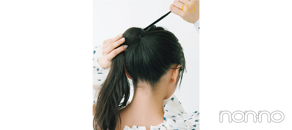 林芽亜里のアップヘアアレンジのやり方3