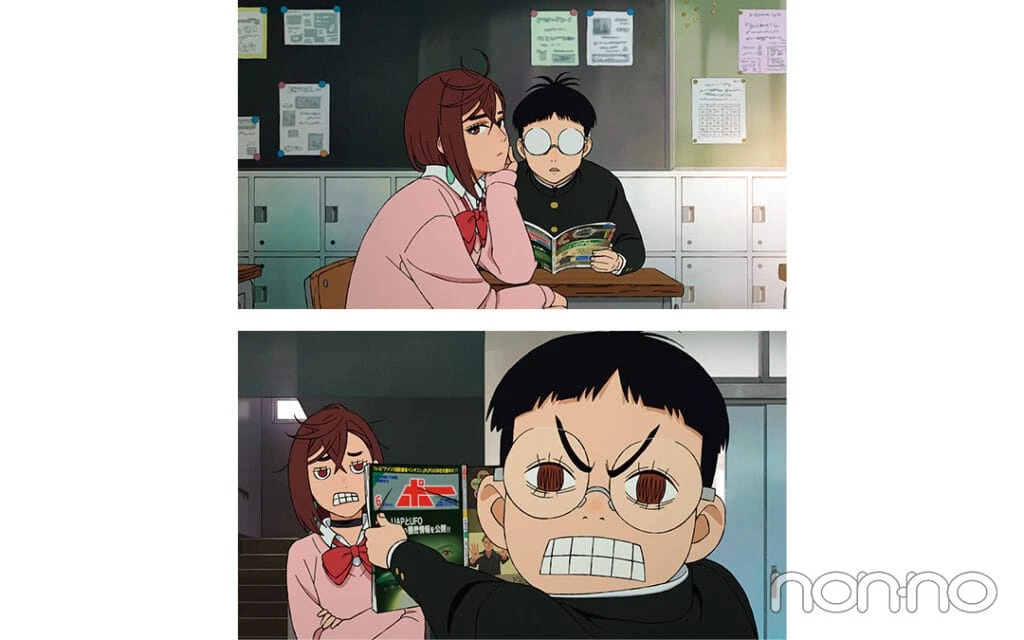ダンダダンアニメシーン　ギャルJK モモとオカルトマニア オカルンの出会い